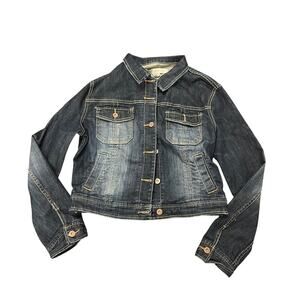 Sister Moon Denim Cropped Jacket, Size Medium